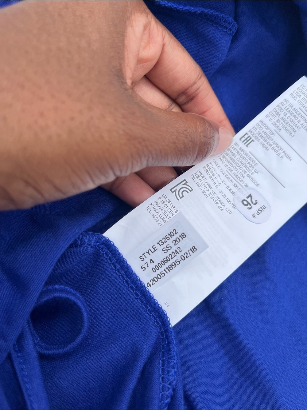 NWT Under Armour Strappy Cami Workout Tank Top Royal Blue Heat Gear 1325102 - Picture 9 of 9